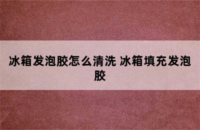 冰箱发泡胶怎么清洗 冰箱填充发泡胶